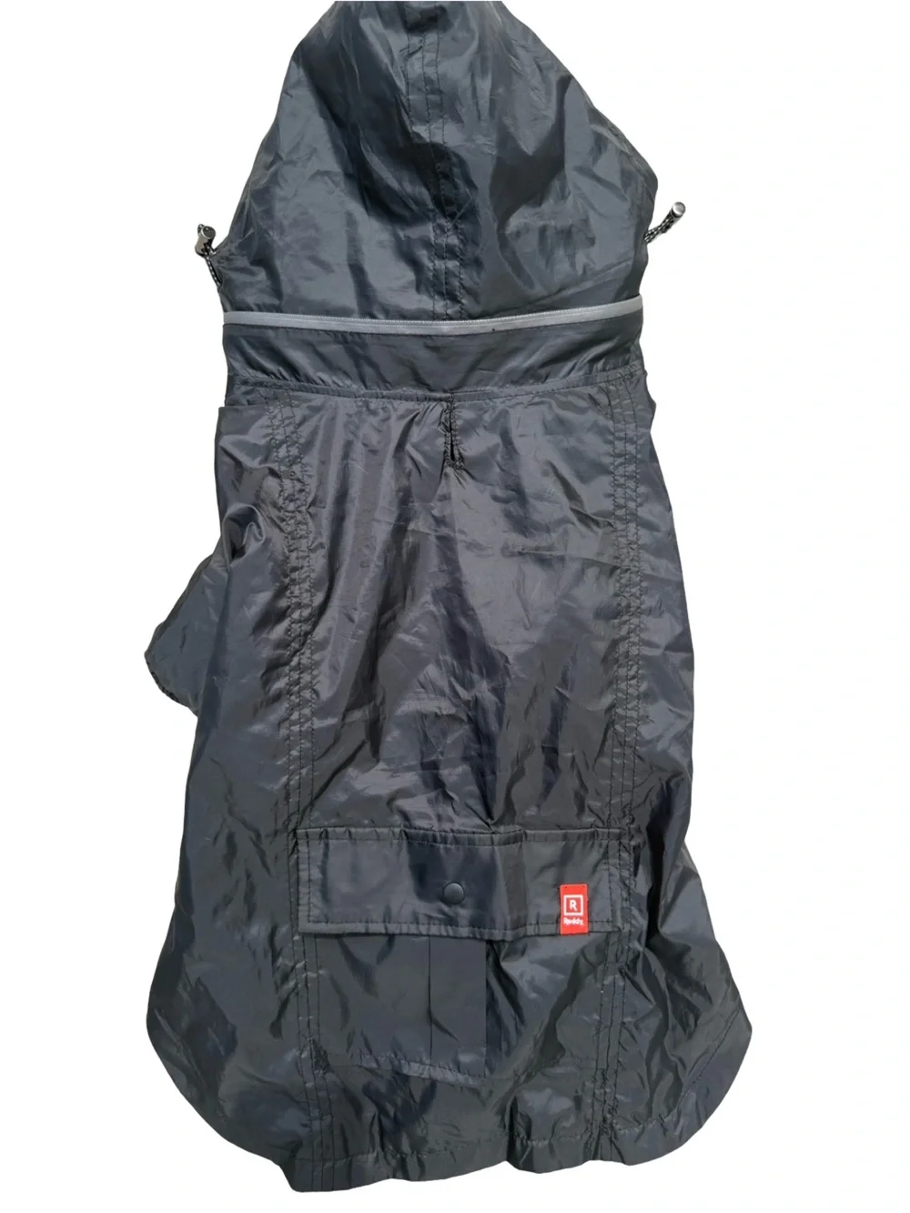 Reddy Black Mesh-Lined Dog Rain Jacket